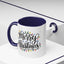 Christmas Mug - Merry Christmas Black Text Colored Lights