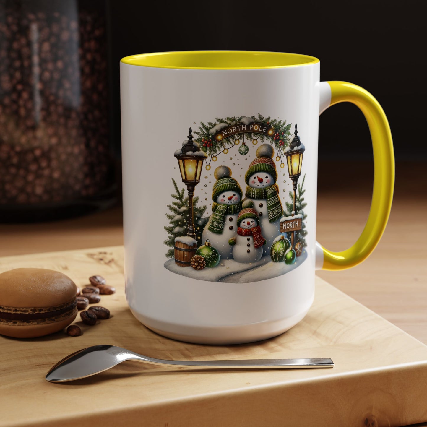 Christmas Mug - Green Snowman Family