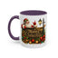 Christmas Mug - Merry Christmas Gold Text Santa Point Ornaments