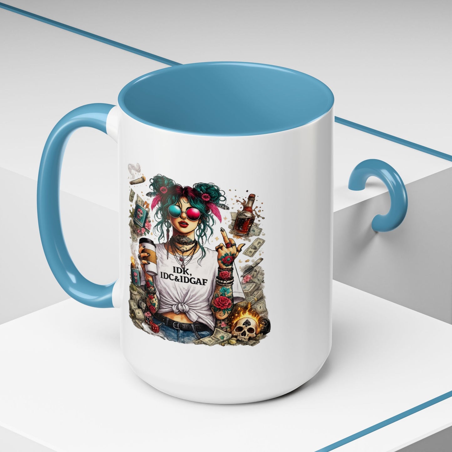 Humor Mug - The IDK IDC & IDGAF