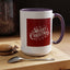 Christmas Mug - Merry Christmas White Text Maroon Background