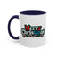 Christmas Mug - Merry Christmas White Red & Blue Text