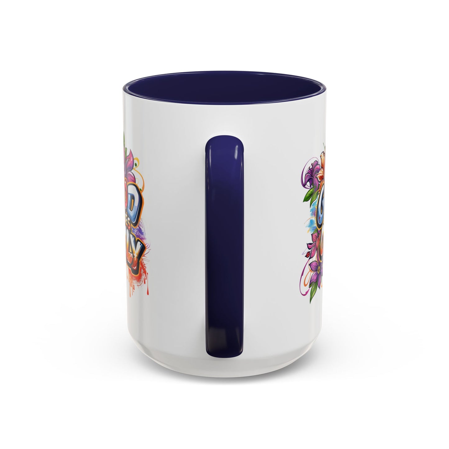 Wellness Mug - Good Vibes Only Graffiti Flowers
