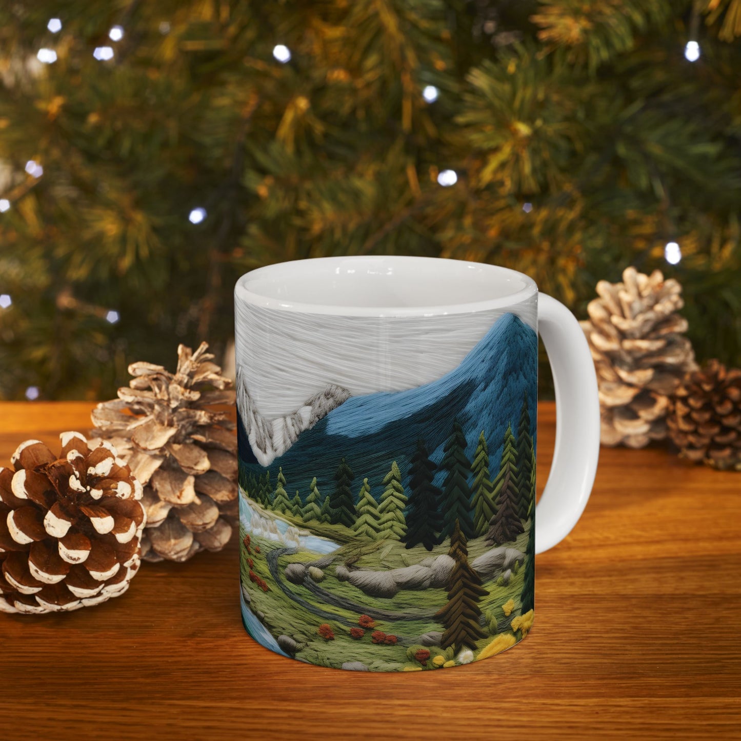 Artistic Mug - Felted Mountains