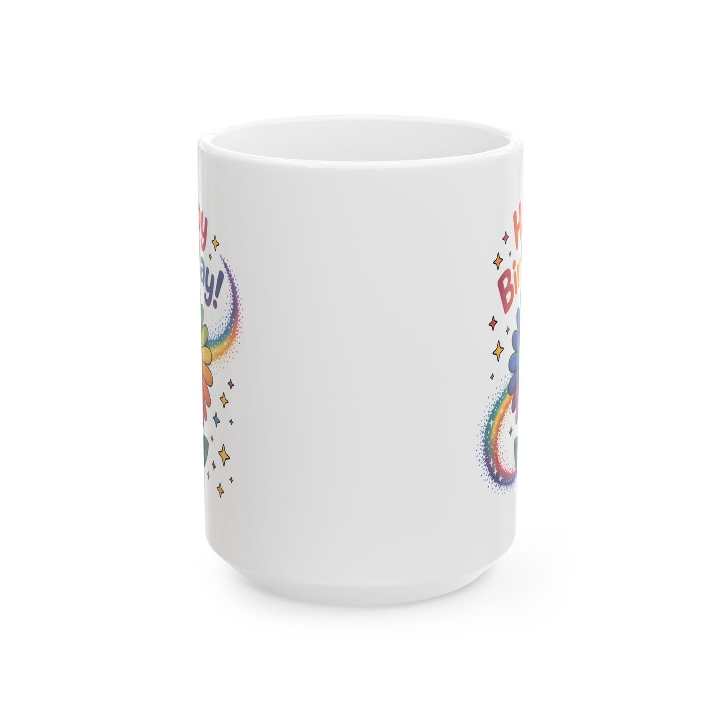 Birthday Mug - Happy Birthday Smiley Sun Flower