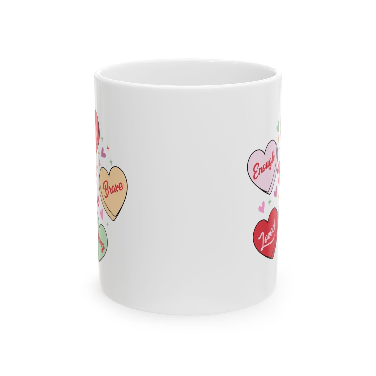 Motivation Mug - You Are Worthy Hearts