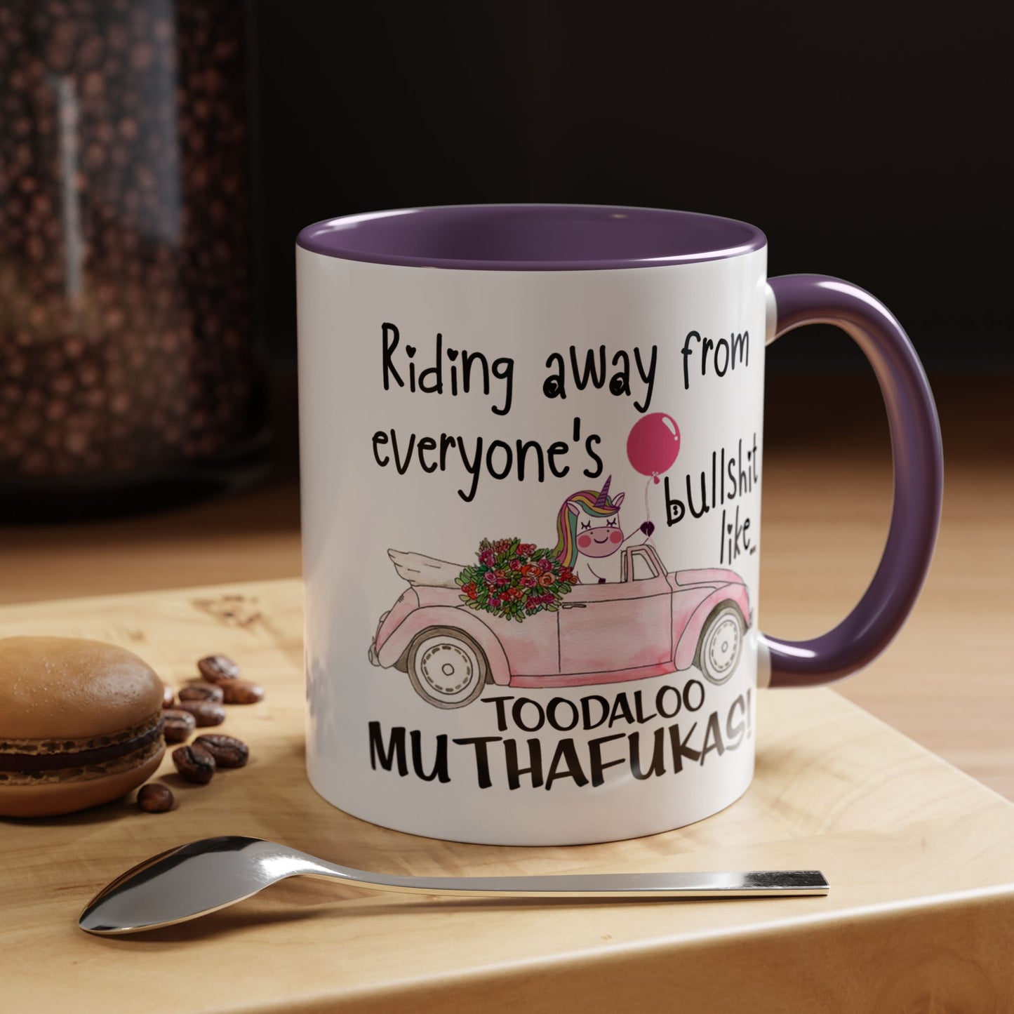 Adult Mug - Riding Away From Everyones Bullshit