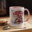Christmas Mug - Merry Christmas Red Text Puppy Green & Red Top