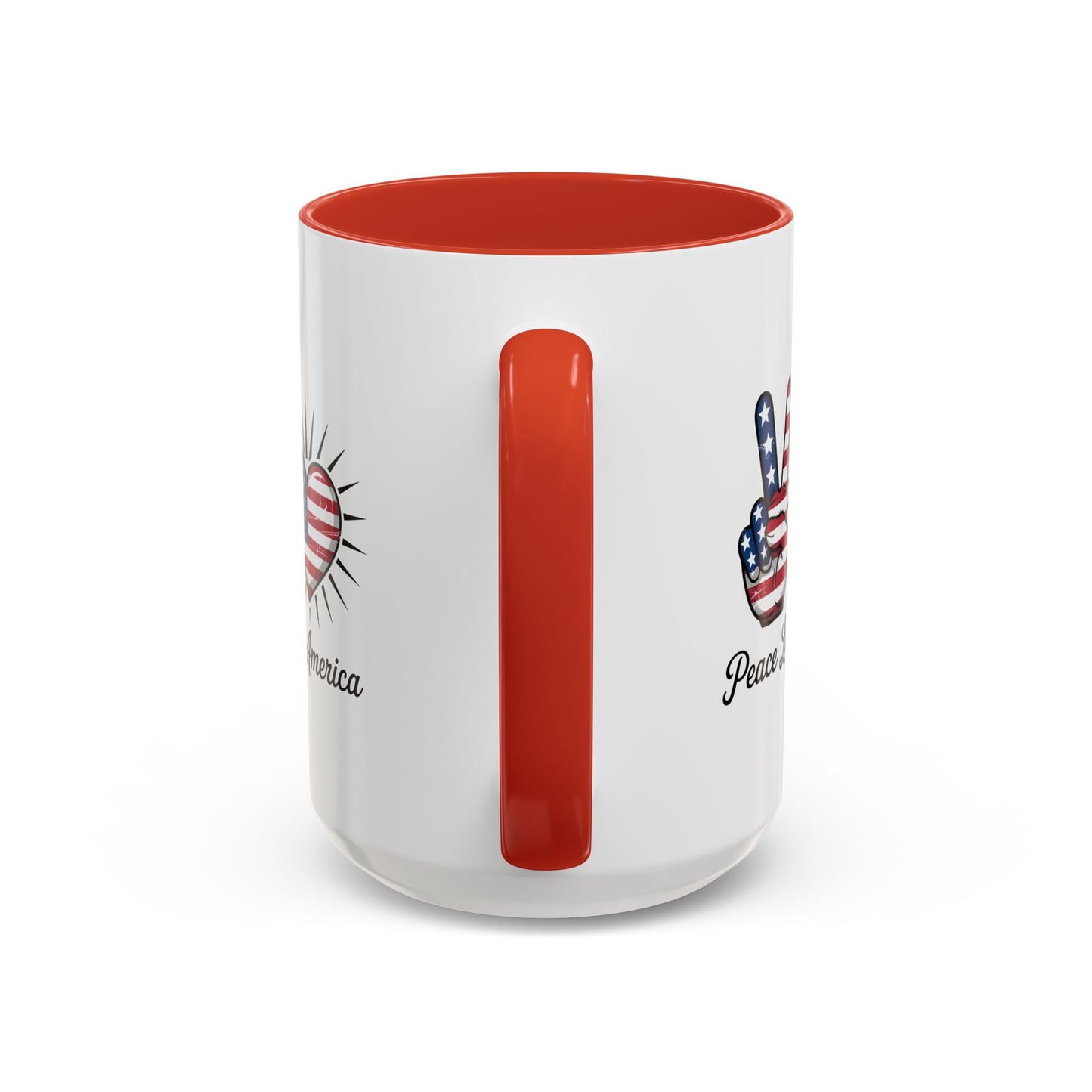 4th of July Mug - Peace Love America
