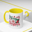 Christmas Mug - Merry Christmas Green & Red Text Star Candy Cane Stocking Snowflake