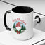 Christmas Mug - Merry Christmas Red Text Gnome Bow Tree