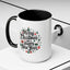 Christmas Mug - Merry Christmas and a Happy New Year Black Text Tree Ornaments Presents