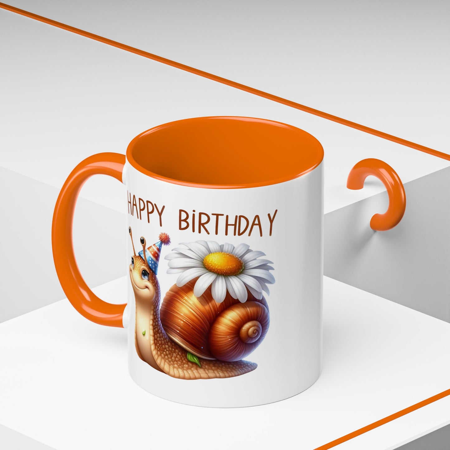 Birthday Mug - Snail Flower