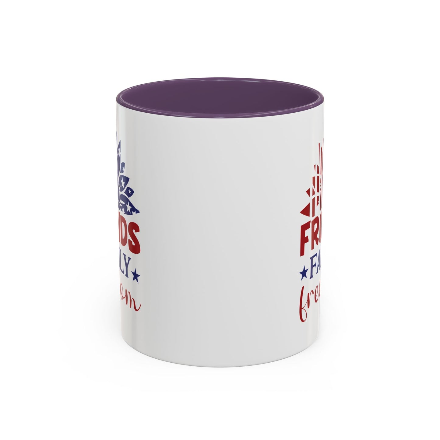 4th of July Mug - Friends Family Freedom Sunflower