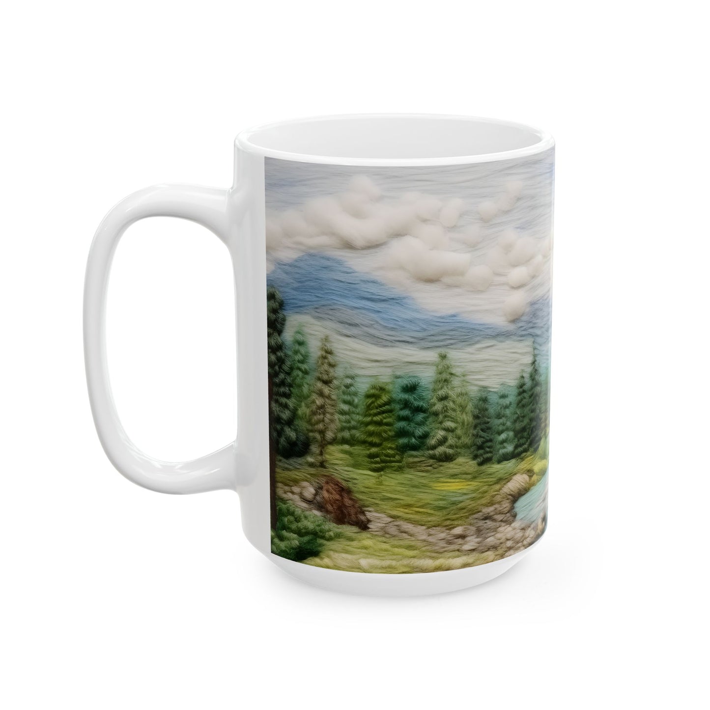 Artistic Mug - Felted Landscape 3