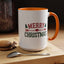 Christmas Mug - Merry Christmas Red & Green Text Heart Arrow Trees