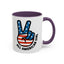 4th of July Mug - All American Girl Peace Sign