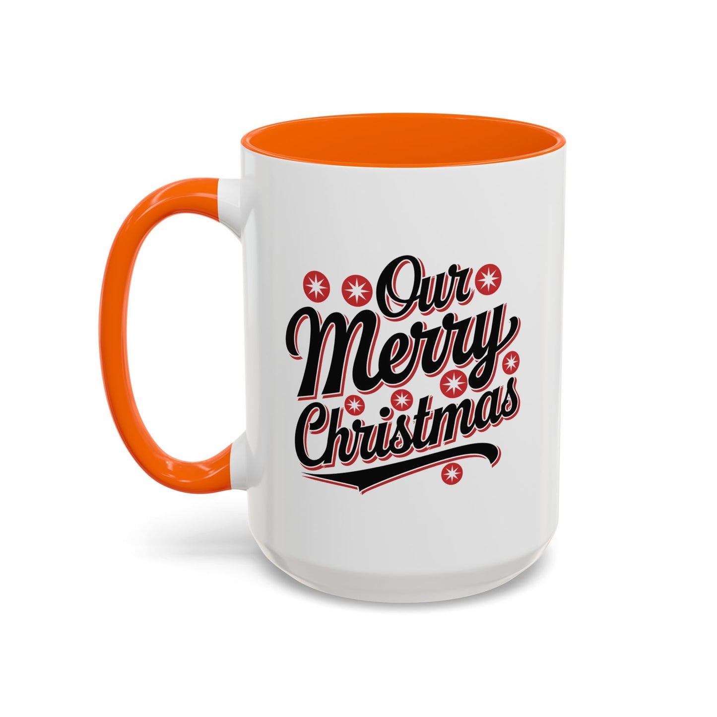 Christmas Mug - Merry Christmas Black Red & White Baseball Text