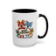 Christmas Mug - Merry Christmas Black Text Mouse Dog Cat Bird