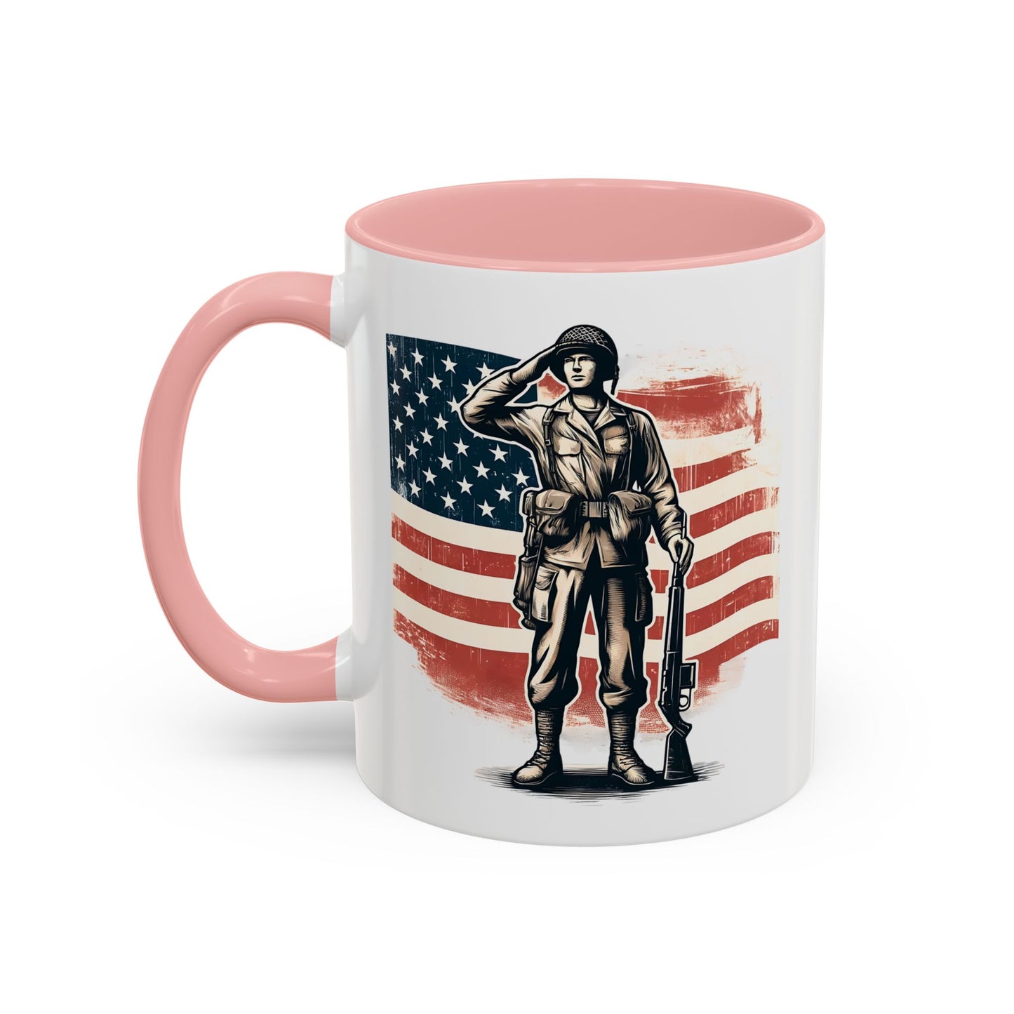 4th of July Mug - American Soldier Flag