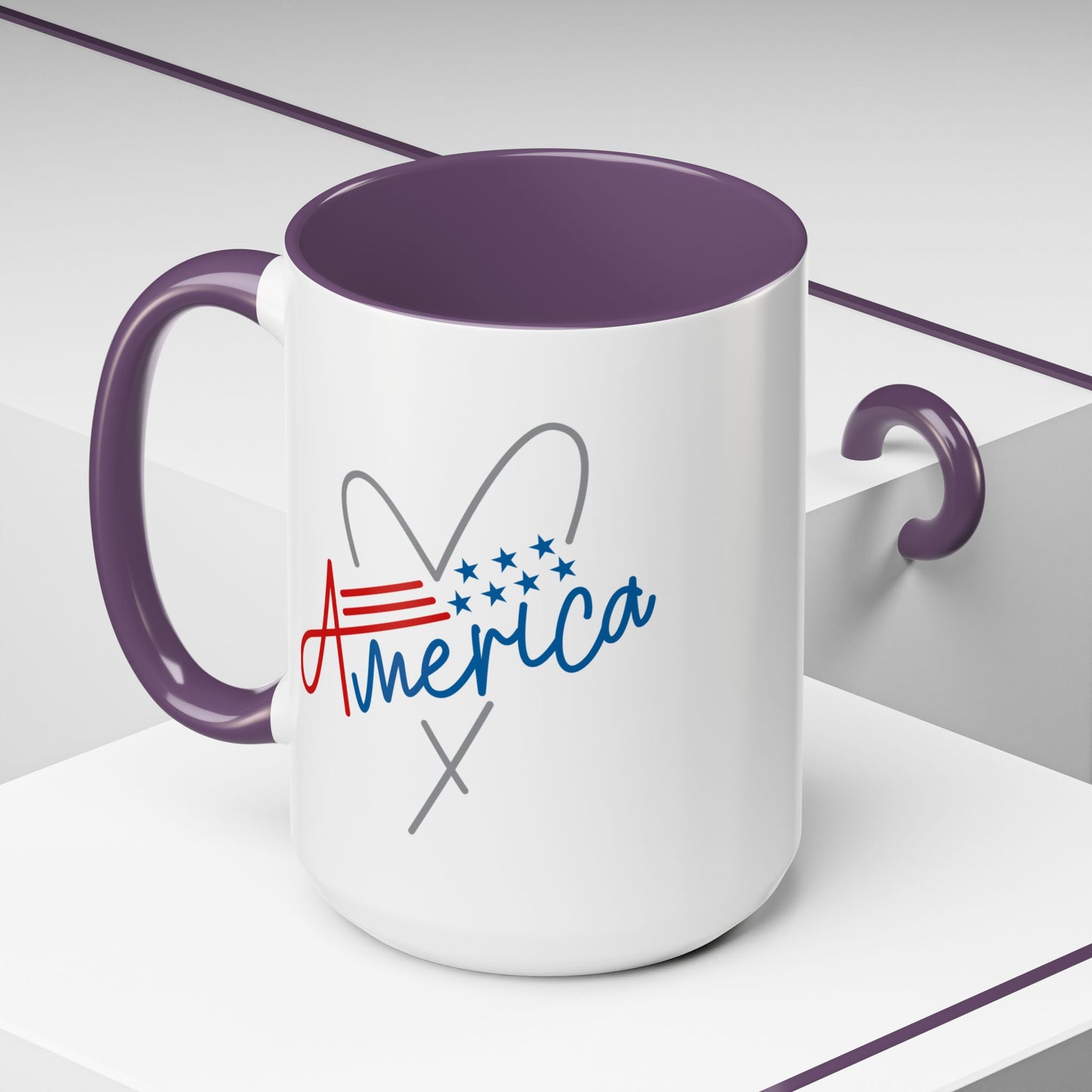 4th of July Mug - America Heart