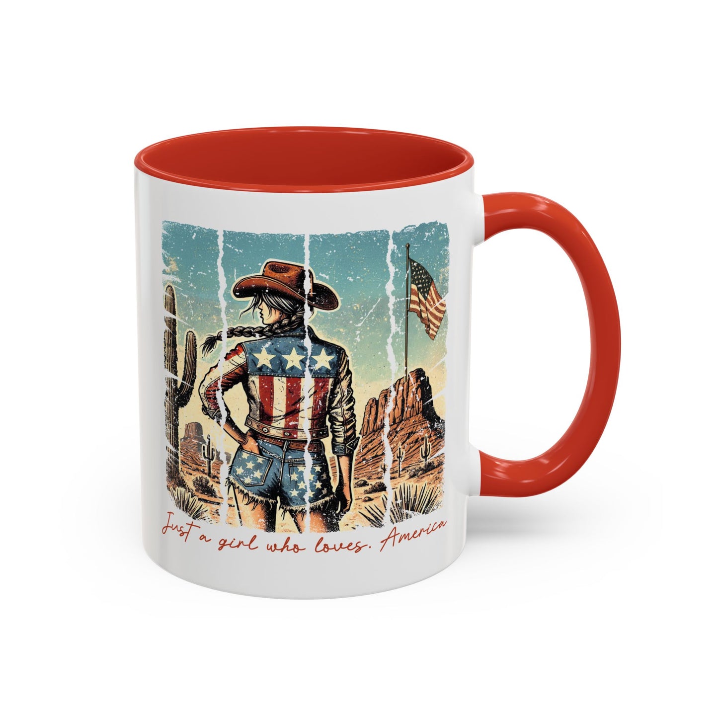 4th of July Mug - Just a Girl Who Loves America