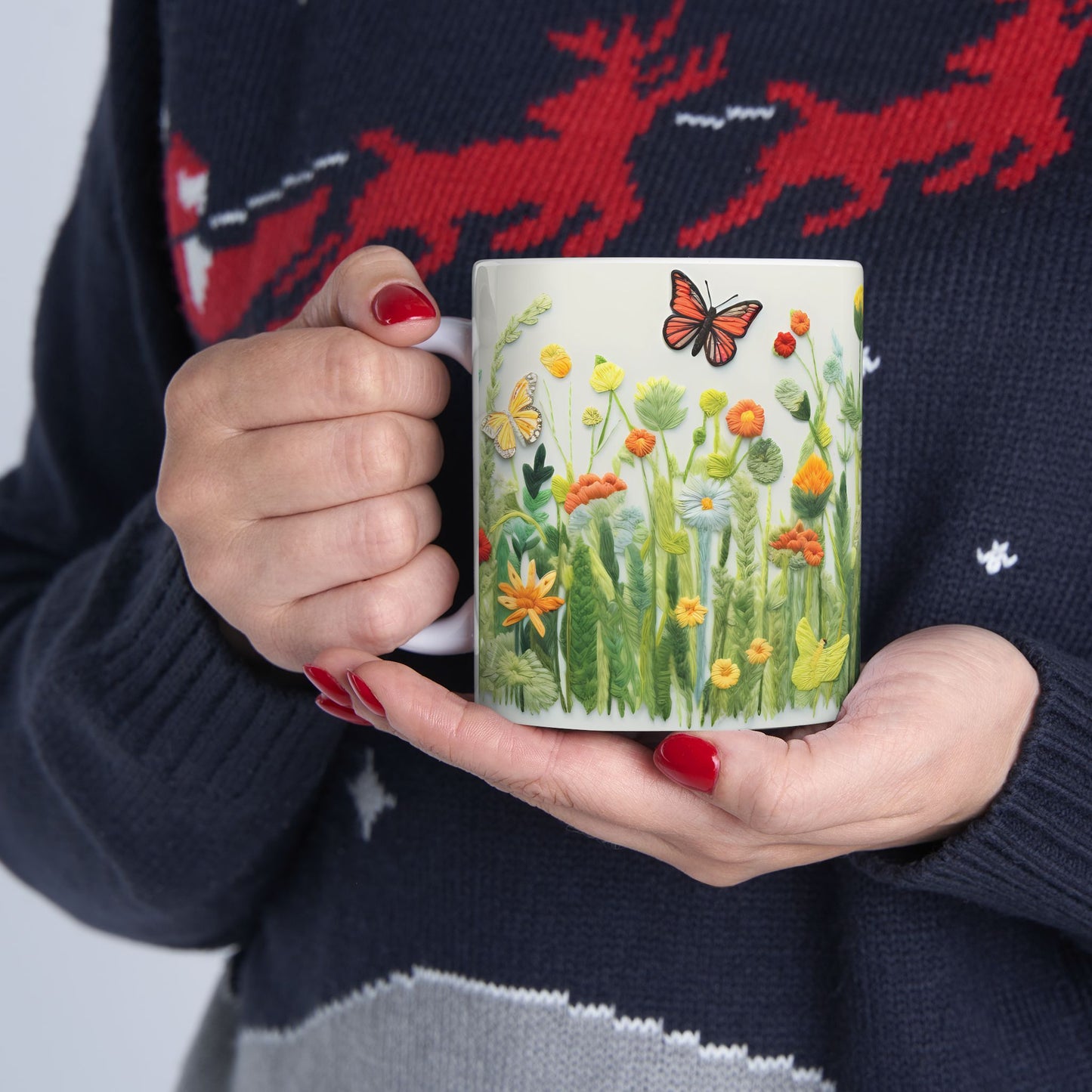 Artistic Mug - Felted Butterflies 3