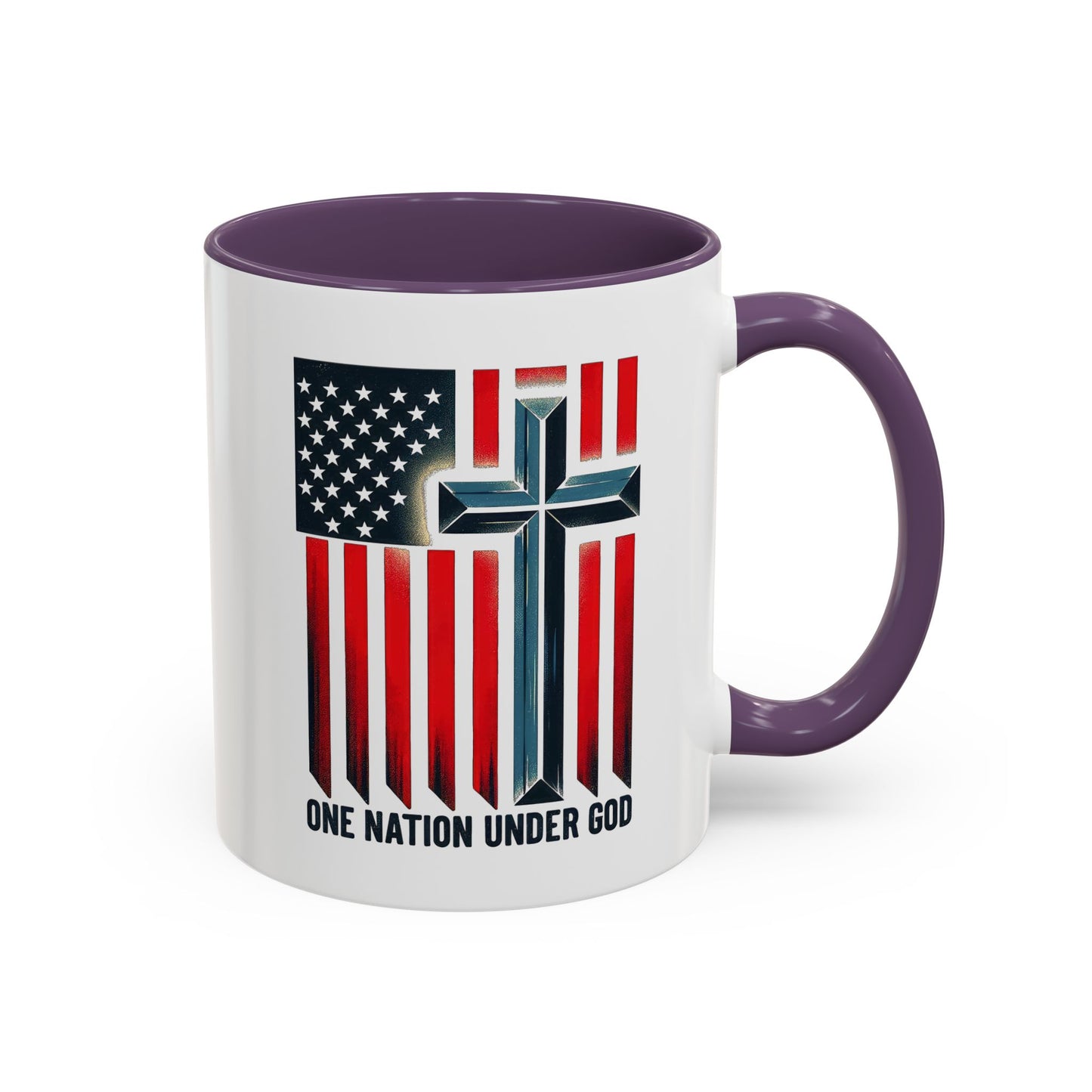 Religious Mug - One Nation Flag Cross