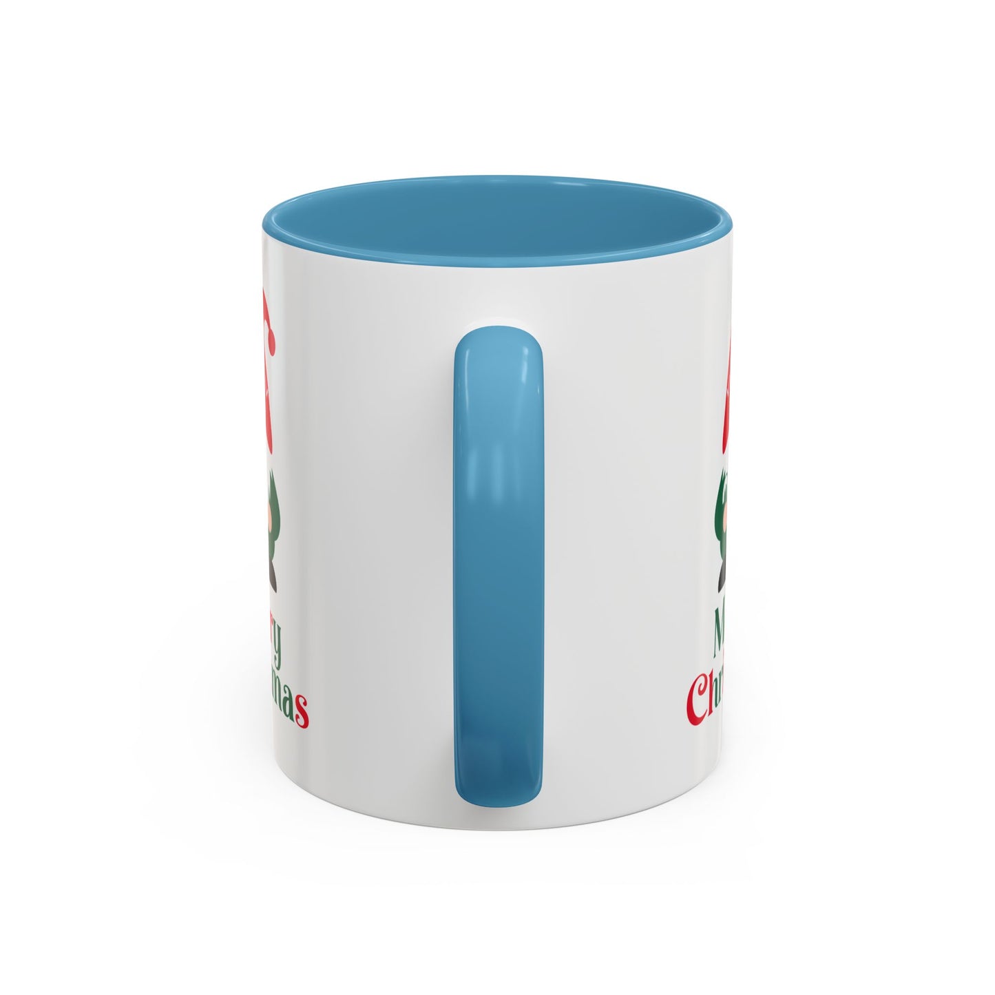 Christmas Mug - Merry Christmas Green & Red Text Gnome Candy Cane