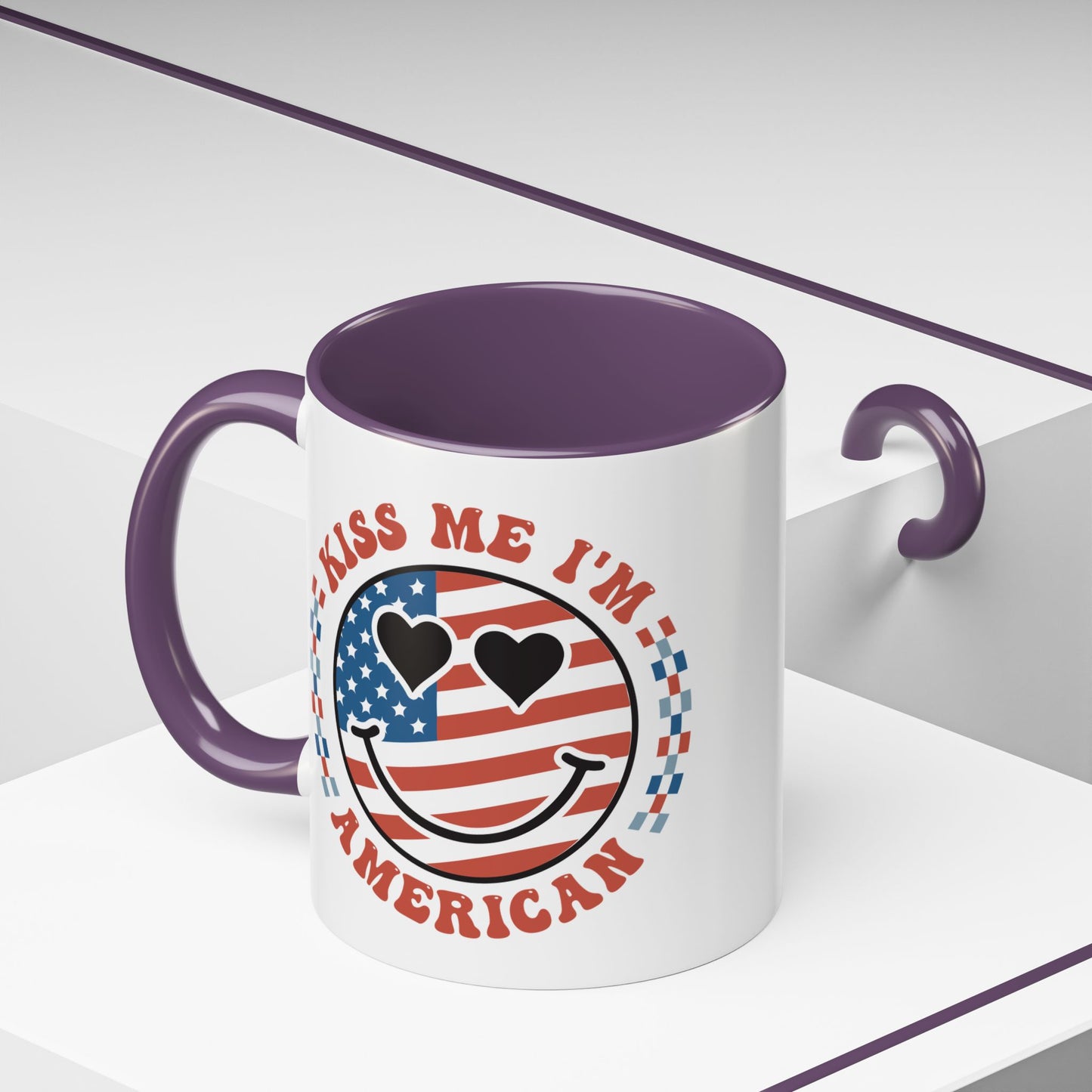 4th of July Mug - Kiss Me I'm American