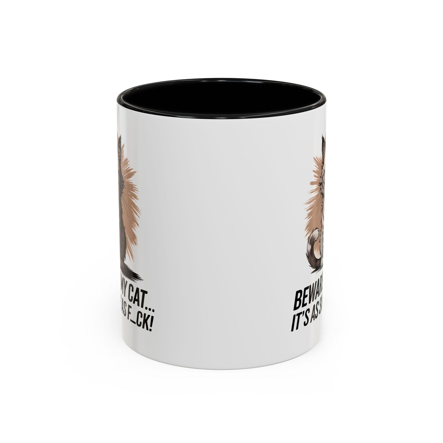Humor Mug - Beware of My Cat
