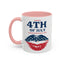 4th of July Mug - Happy 4th of July Flag Lips