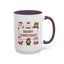 Christmas Mug - Merry Christmas Red & Green Text Santa Cute Animals