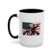 4th of July Mug - Skull Guns Flag