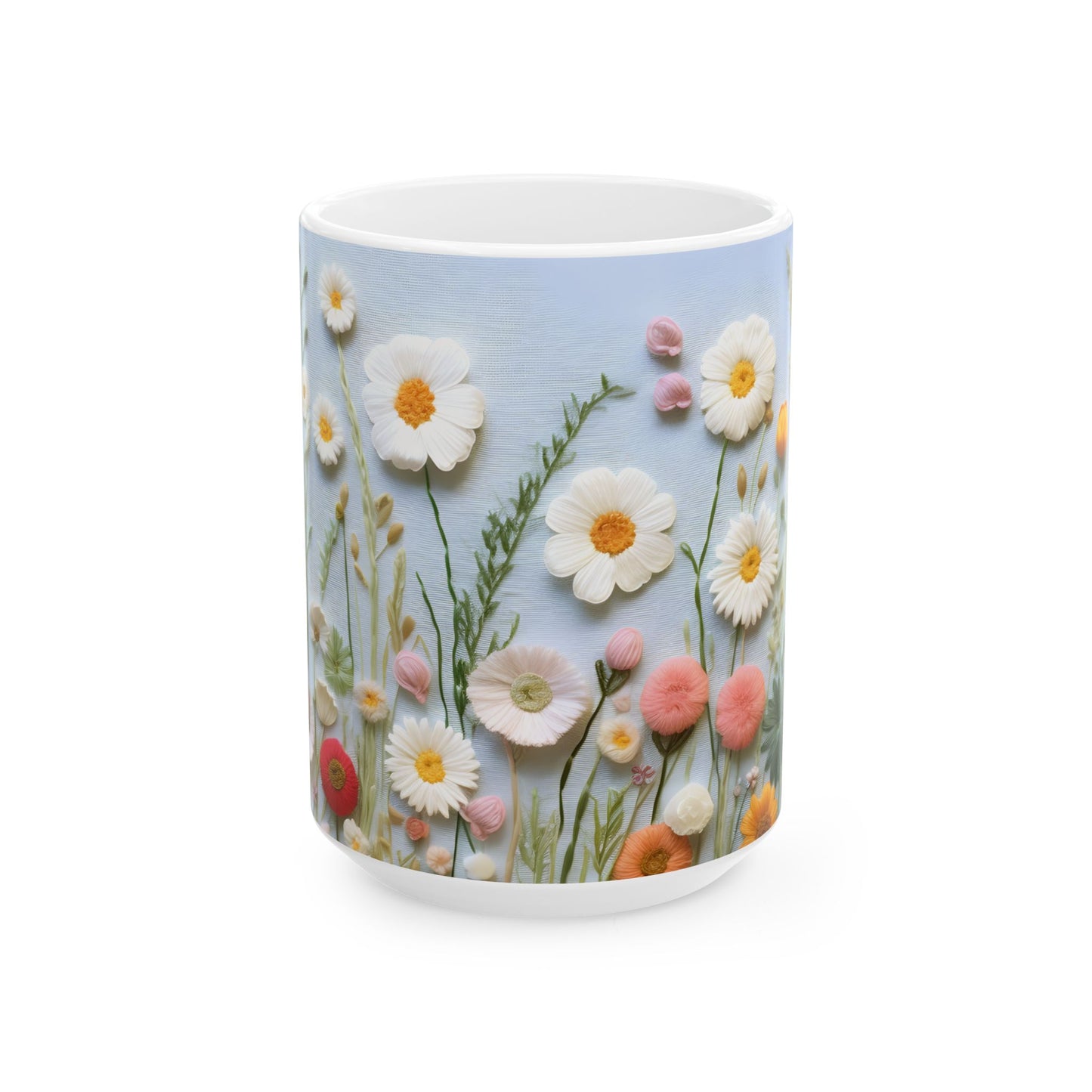 Artistic Mug - Felted Flowers 3