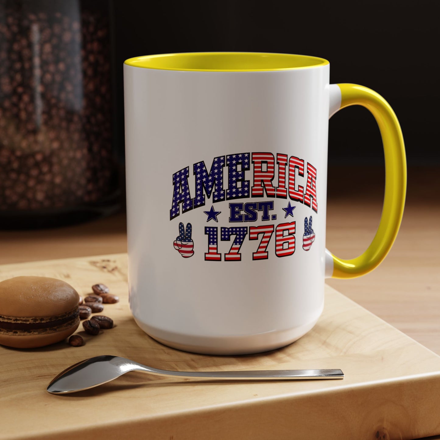 4th of July Mug - American Est 1776 Patriotic Flag