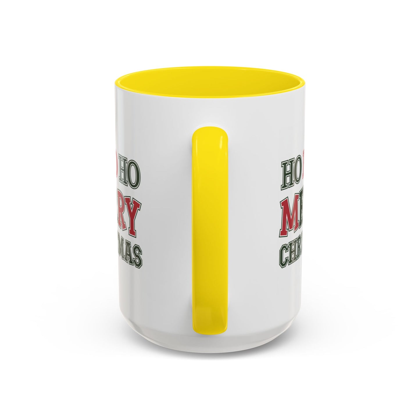 Christmas Mug - Ho Ho Ho Merry Christmas Green & Red Text 2