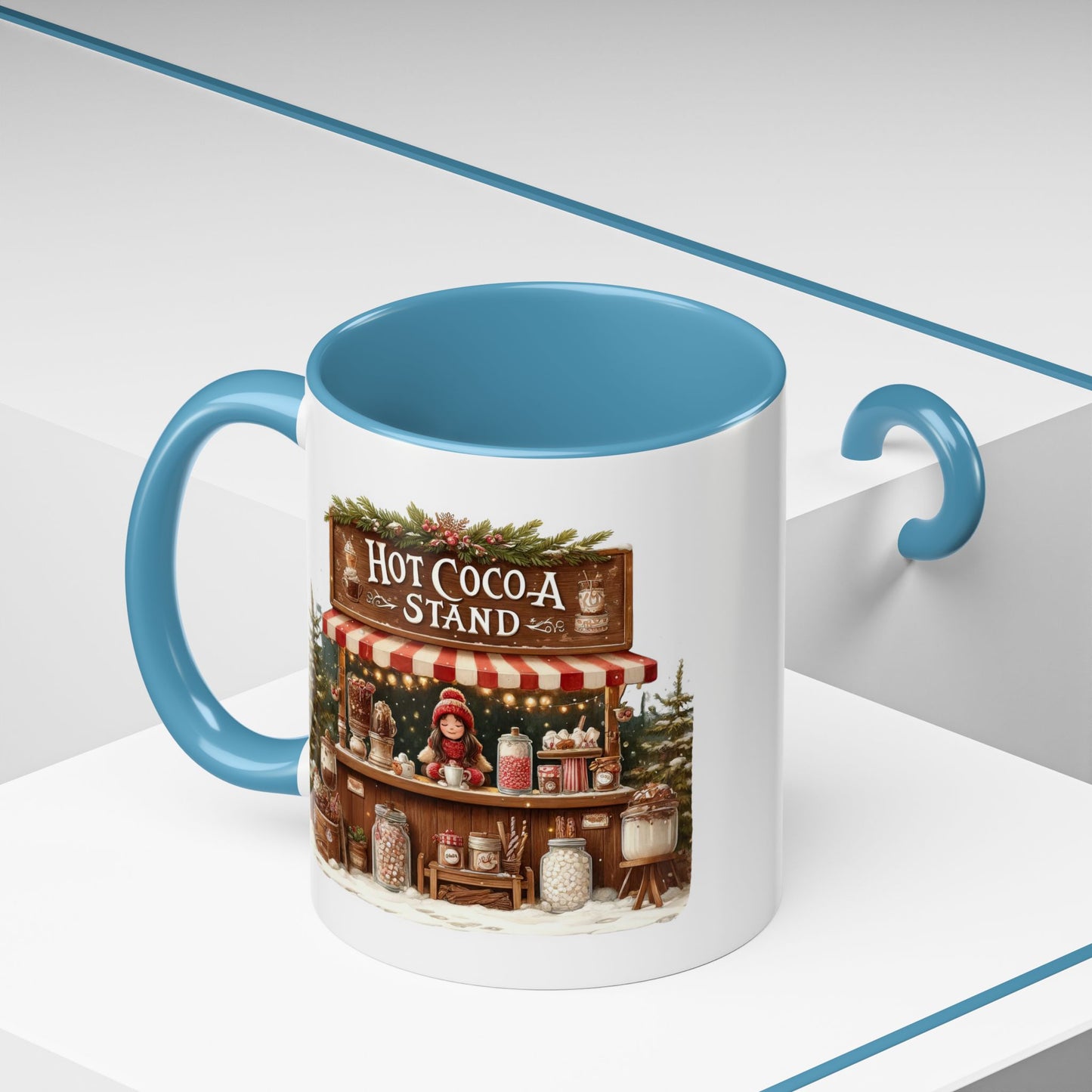 Christmas Mug - Hot Cocoa Stand White Text