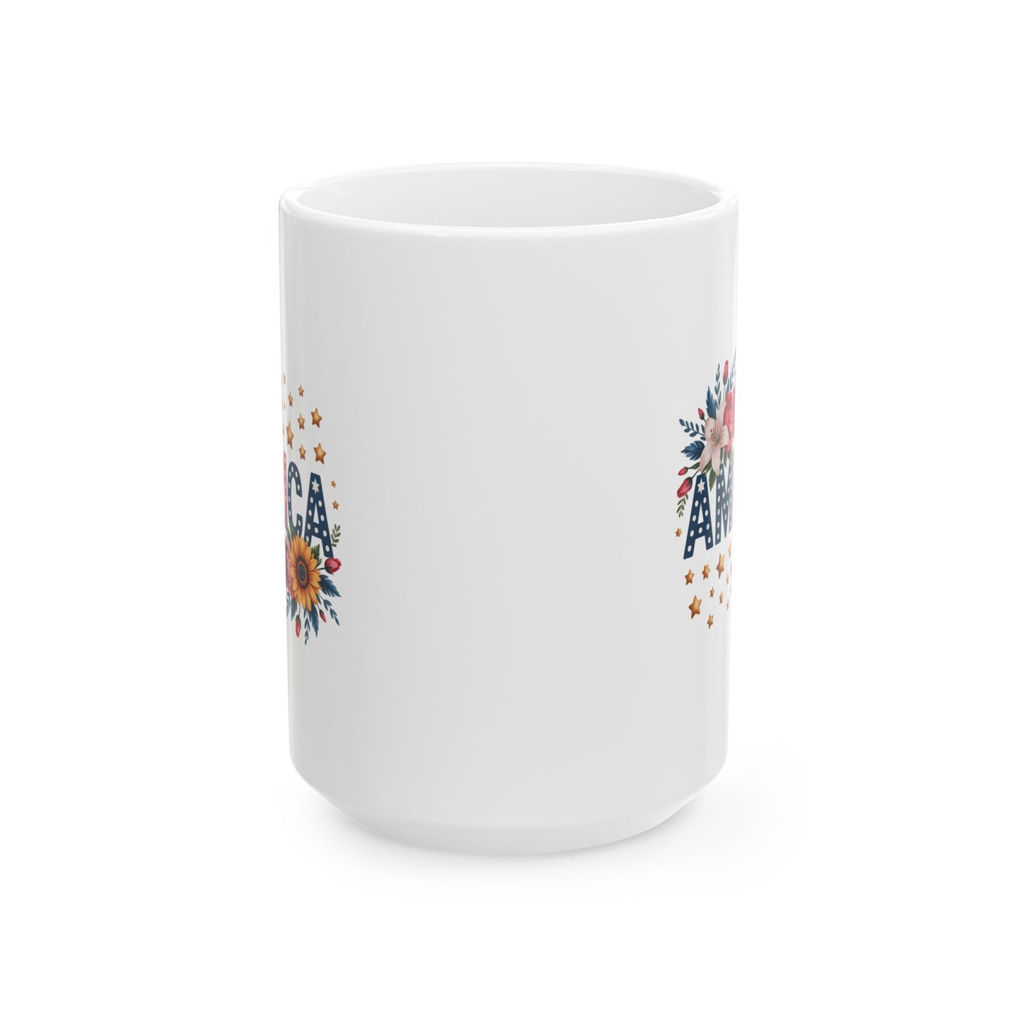 4th of July Mug - Floral America