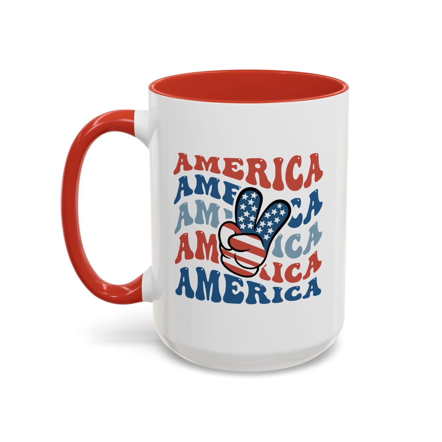 4th of July Mug - America peace Sign