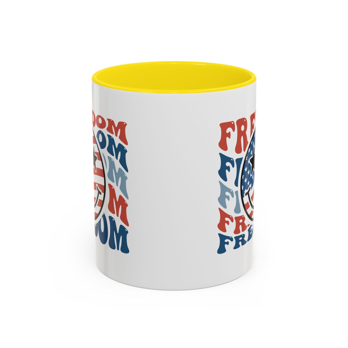 4th of July Mug - Freedom Smiley Face