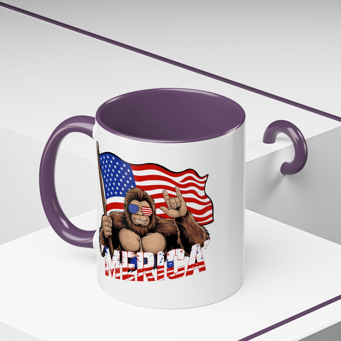 4th of July Mug - Bigfoot USA Flag