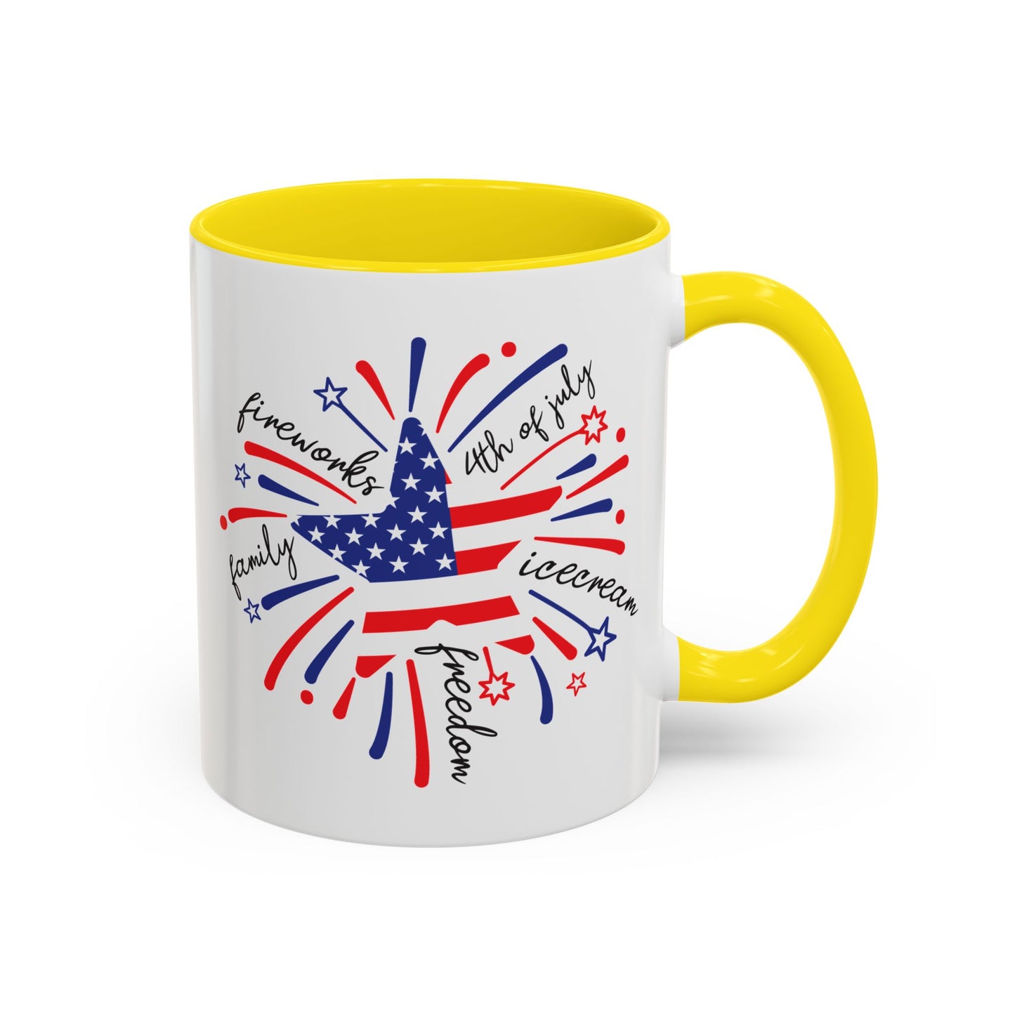 4th of July Mug - Star Flag Fireworks