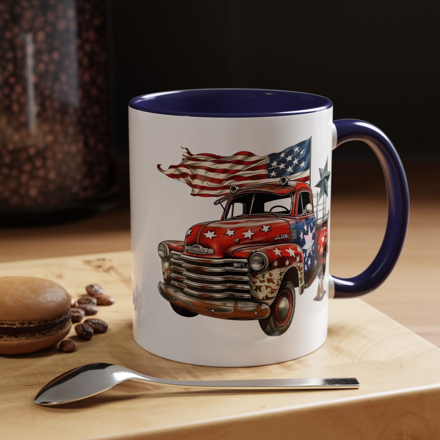 4th of July - Old Truck & Flag 4