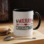 Christmas Mug - Merry Christmas Red & Green Text Heart Arrow Trees