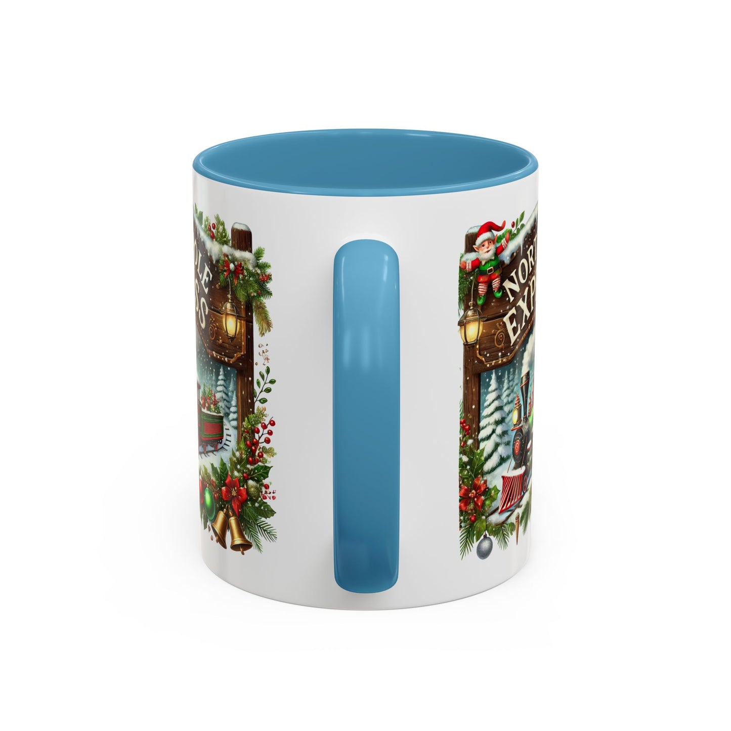 Christmas Mug - North Pole Express Steam Locomotive Ornaments