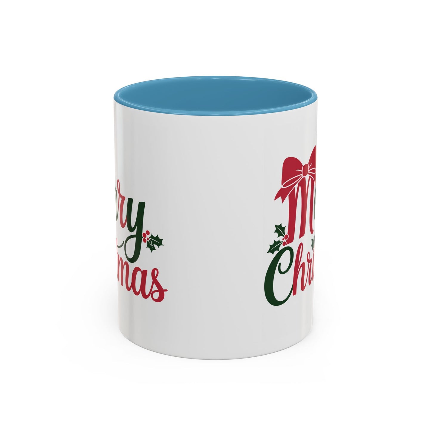 Christmas Mug - Merry Christmas Red & Green Text Bow