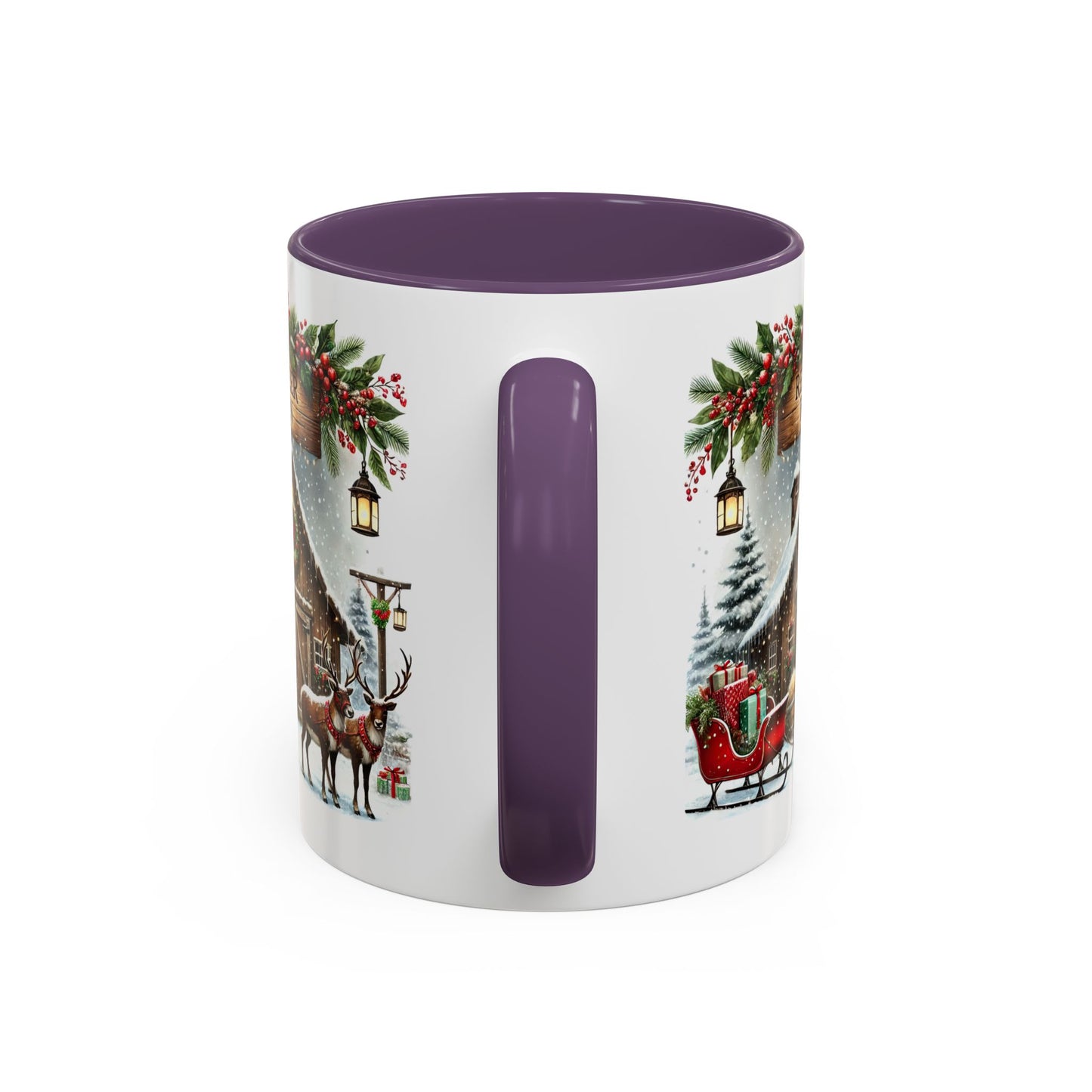 Christmas Mug - Reindeer Barn Sleigh Reindeer