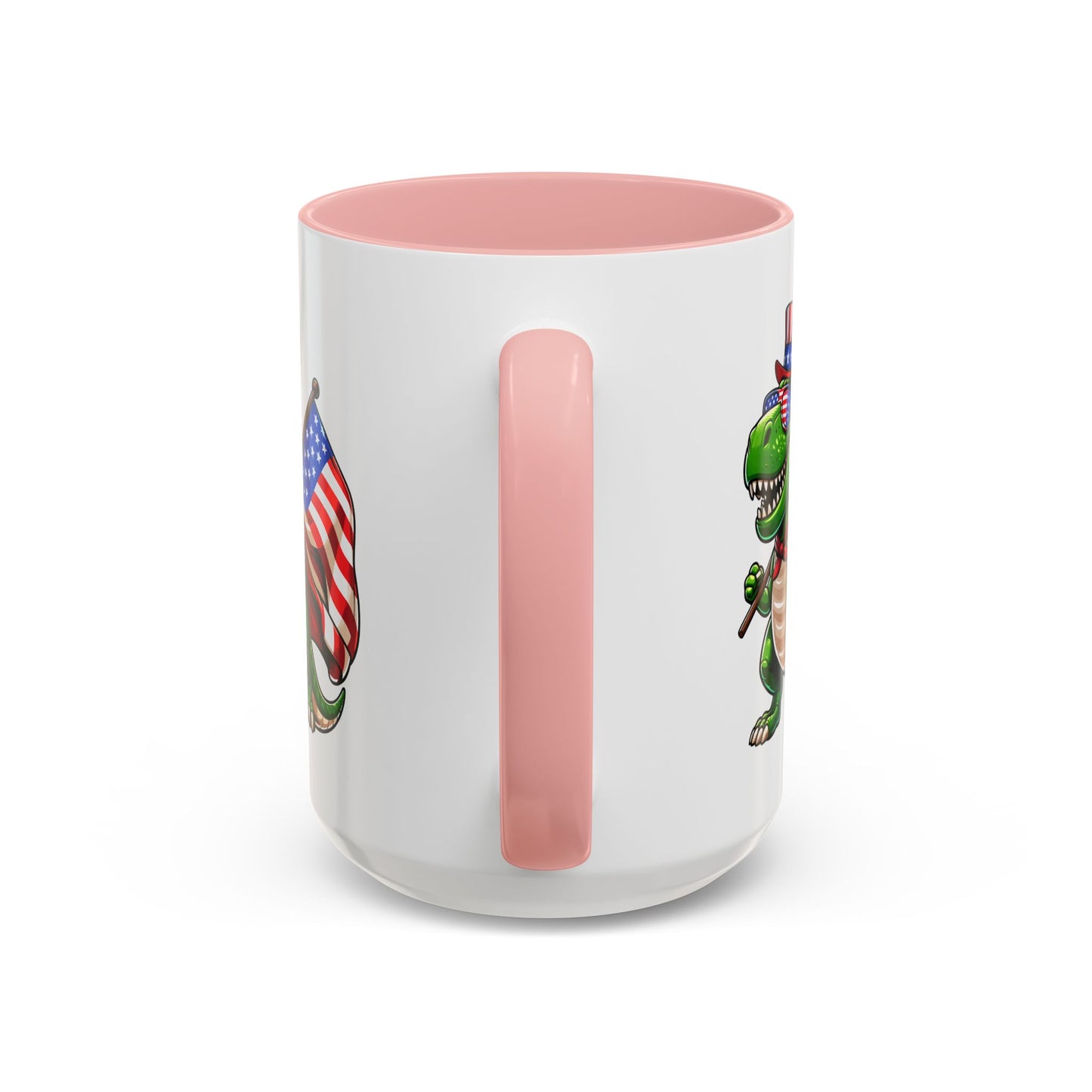 4th of July Mug - T Rex Dinosaur USA Flag