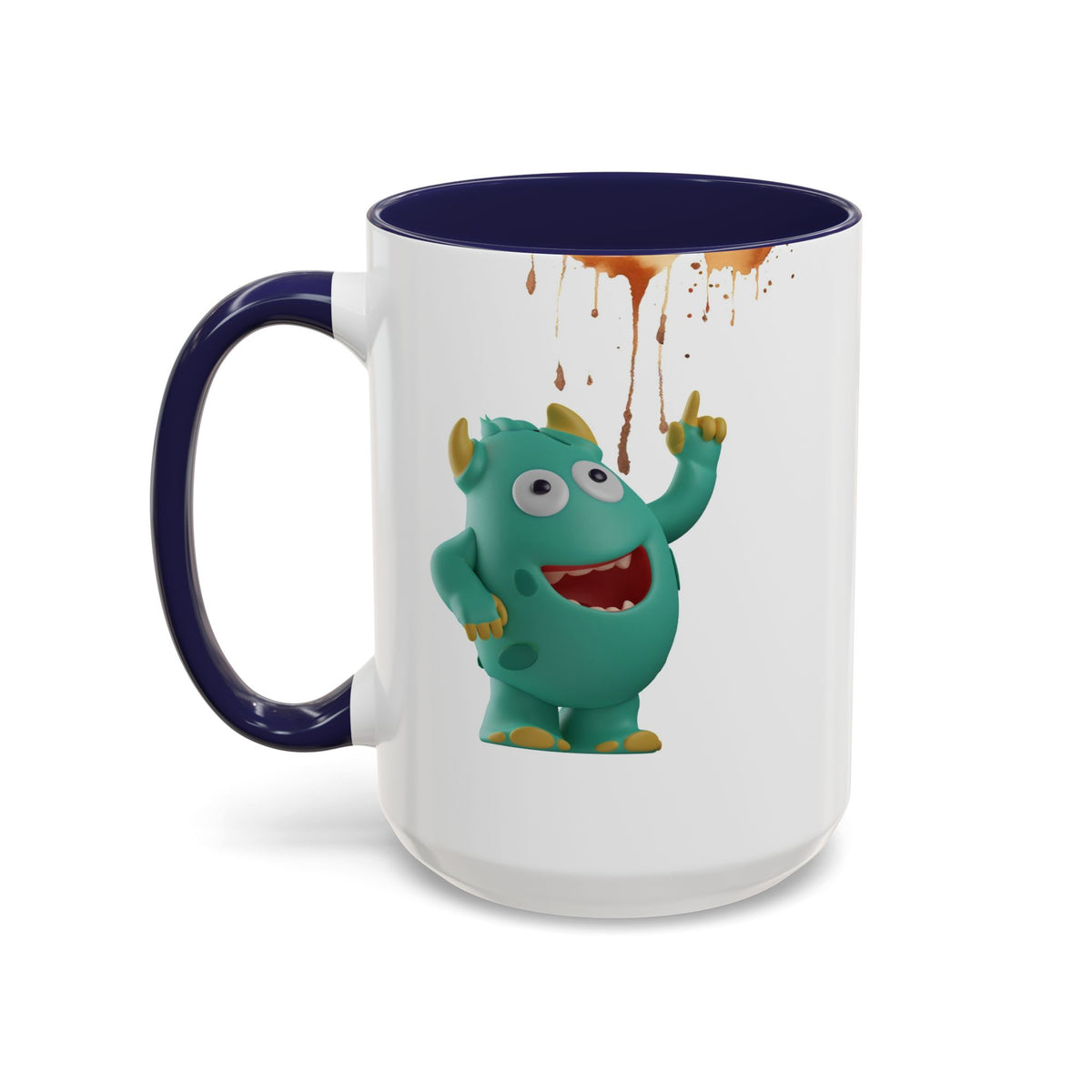 Humor Mug - Monster Drinks Coffee Spill